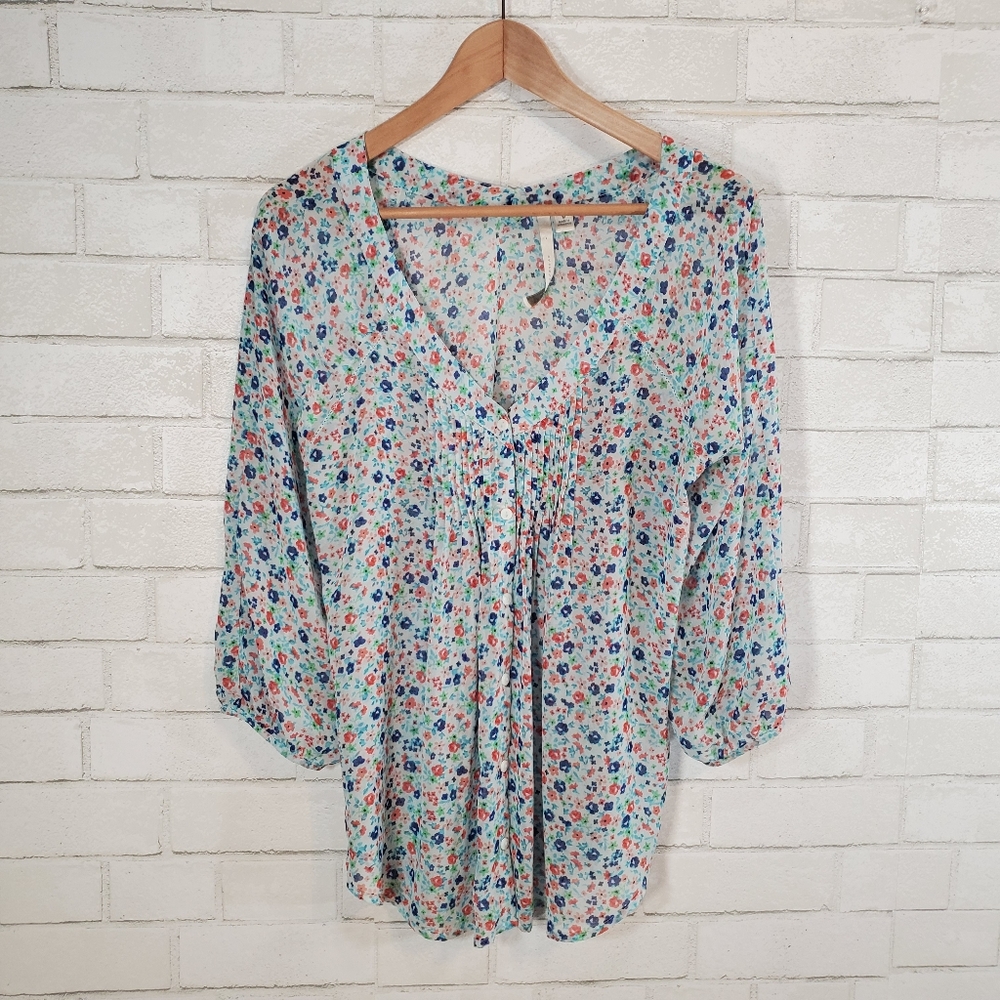 LC Lauren Conrad floral blouse